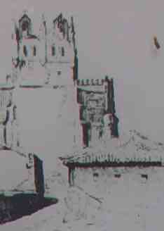 Antico disegno del Castello di San Vincente dela Barquera