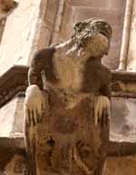 Parte gotica : un Gargoyle della Cattedrale di Tortosa